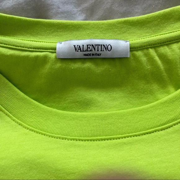 Valentino Men’s T-shirt in a Bright Green in Size XL - Picture 4 of 5